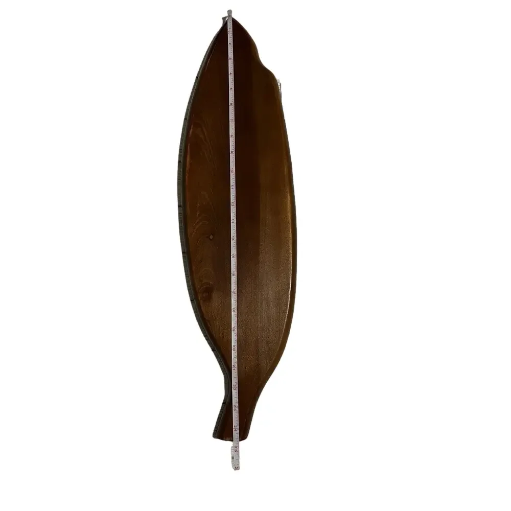 Vintage Large Wooden Leaf Serving Tray 24.75”x6.75”